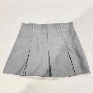 ゴージ(GORGE)のGORGE ボックスプリーツスカート　スカパン　グレー(ミニスカート)