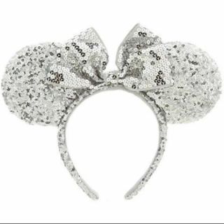 ディズニー(Disney)のディズニー　ミニー　スパンコール　カチューシャ　シルバー(カチューシャ)