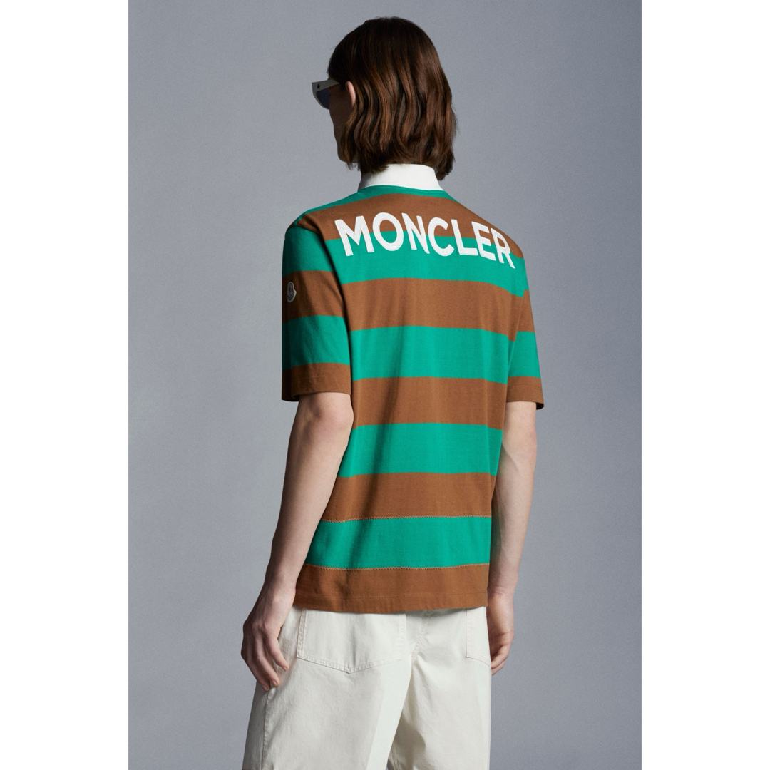 MONCLER モンクレール 22SS 新作 ストライプ コットン ポロシャツ MONCLER モンクレール 22SS 新作 ストライプ コットン ポロシャツ
