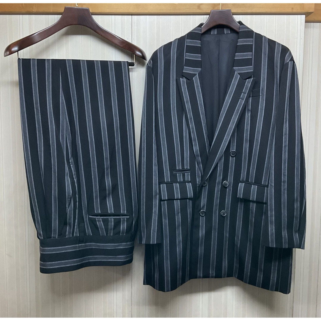 シャリーフ SHAREEF ダブルセットアップ スーツ ストライプ M 美品 シャリーフ SHAREEF ダブルセットアップ スーツ ストライプ M 美品