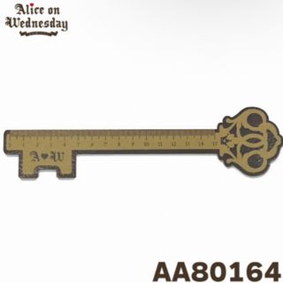 フシギノクニノアリス(ふしぎの国のアリス)の【ウッド定規】 カギ AA80164 水曜日のアリス 木製ウッド定規 (その他)