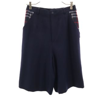 BURBERRY - バーバリーズ 90s ウール オールド ハーフパンツ L ネイビー Burberrys レディース