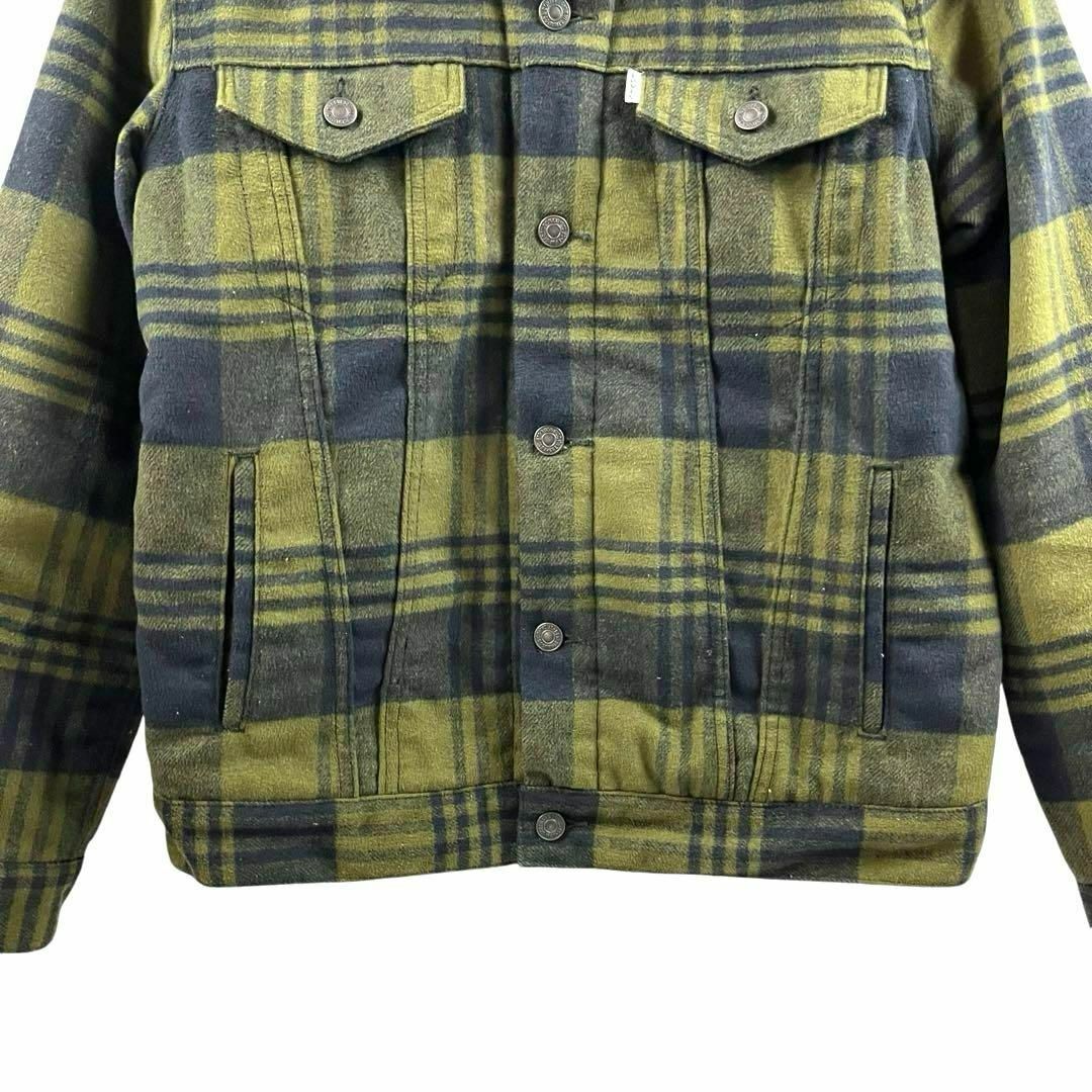 Levi's - Levi's リーバイス チェック ボア ジャケット ダーク Levi's - Levi's リーバイス チェック ボア ジャケット ダーク