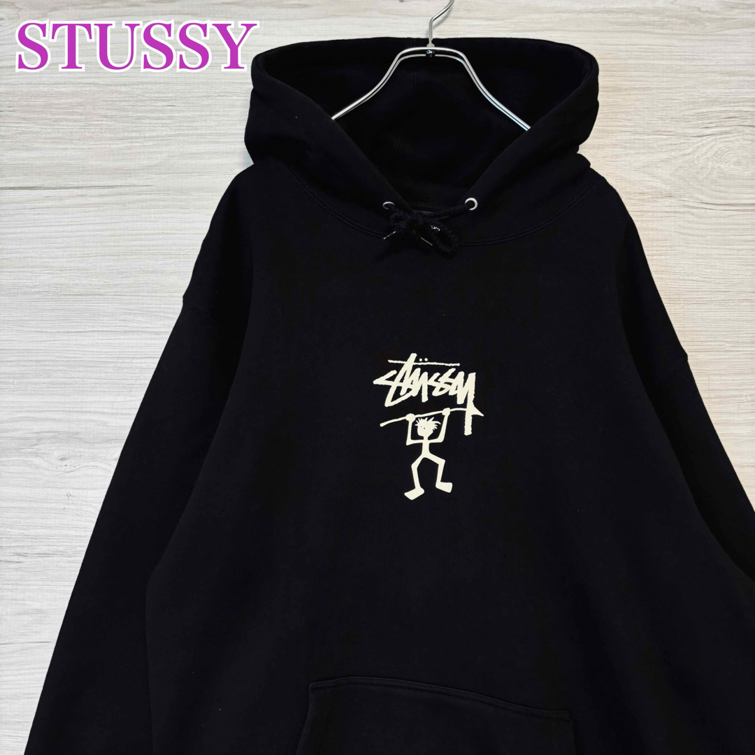 STUSSY - 【希少XLサイズ】ステューシー パーカー センターロゴ STUSSY - 【希少XLサイズ】ステューシー パーカー センターロゴ