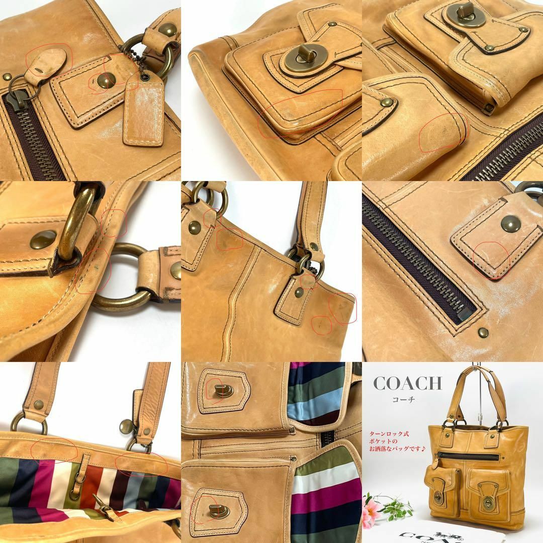 COACH - COACH コーチ レガシーレザージジトートバッグ レザー COACH - COACH コーチ レガシーレザージジトートバッグ レザー