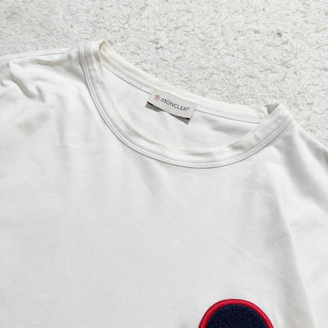 MONCLER - 【極美品】MONCLER Tシャツ ロンT 長袖 ホワイト MONCLER - 【極美品】MONCLER Tシャツ ロンT 長袖 ホワイト