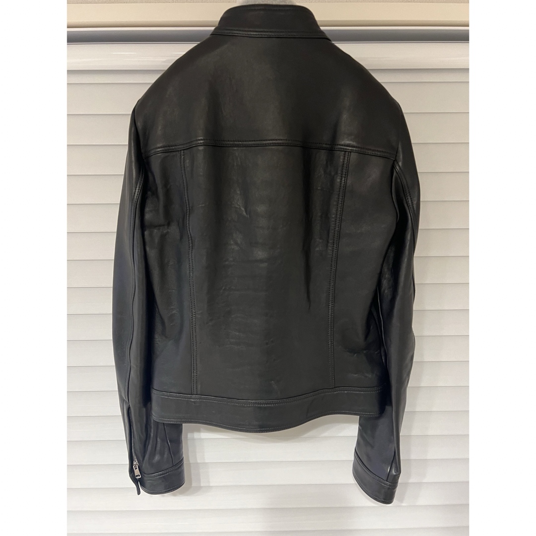 グッチ】シングル ライダース ジャケット ラムレザー GUCCI 40 グッチ】シングル ライダース ジャケット ラムレザー GUCCI 40