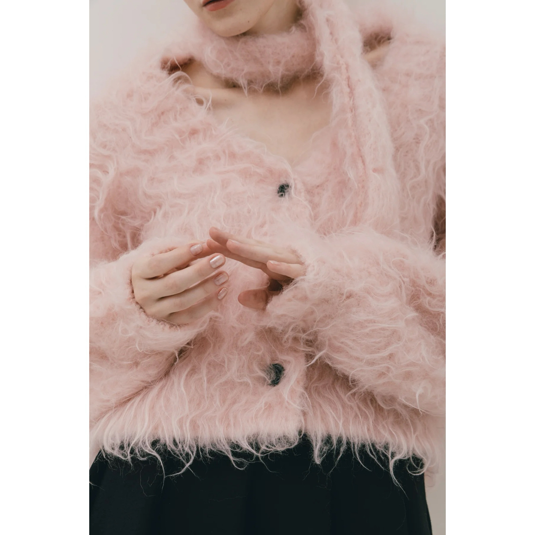 THE TOE WESTMINSTER SHAGGY CARDIGAN ピンク THE TOE WESTMINSTER SHAGGY CARDIGAN ピンク