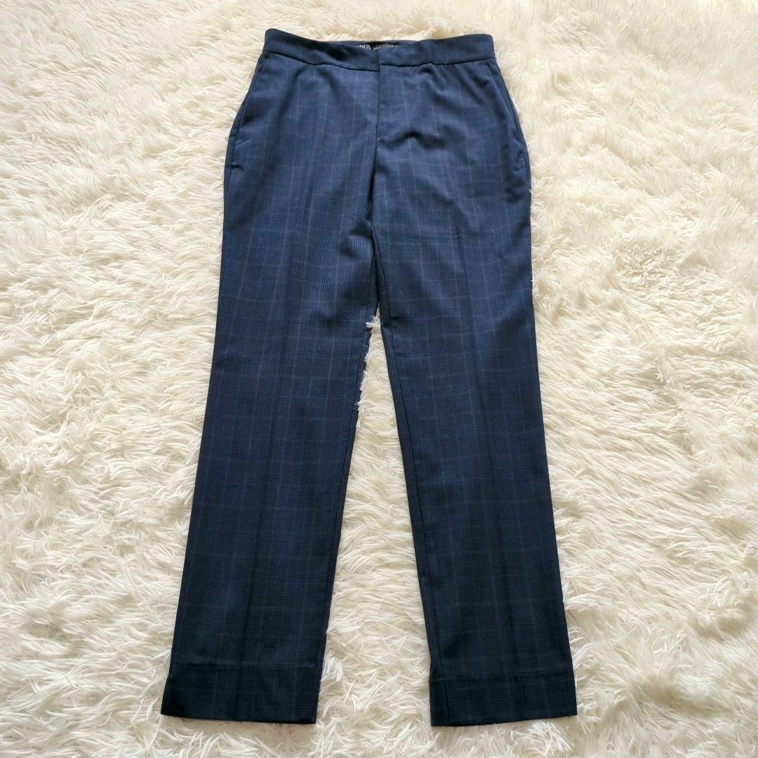 ele ザラ スーツ セットアップ ノーカラー パンツ チェック ele ザラ スーツ セットアップ ノーカラー パンツ チェック