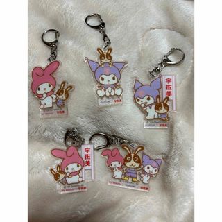 サンリオ(サンリオ)の非売品　宇佐美×マイメロディ ・クロミ　アクリルキーホルダー　5種　コンプリート(キャラクターグッズ)