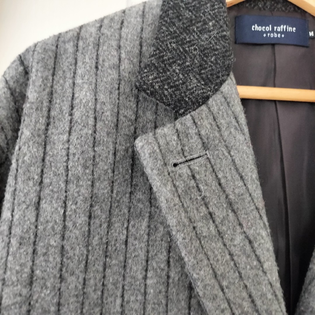chocol raffine robe - ハリスツイードコラボ グレーストライプ chocol raffine robe - ハリスツイードコラボ グレーストライプ