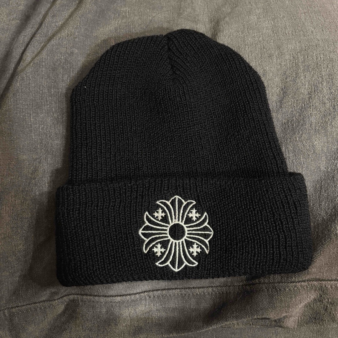 Chrome Hearts クロムハーツ クロス ニット帽 黒 帽子 Chrome Hearts クロムハーツ クロス ニット帽 黒 帽子