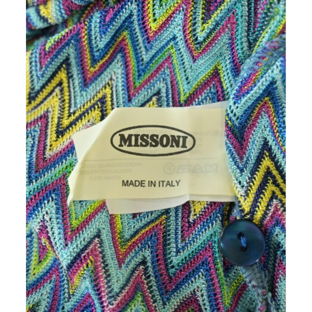 MISSONI - MISSONI カーディガン -(XL位) 水色x黄xピンク等(総柄 MISSONI - MISSONI カーディガン -(XL位) 水色x黄xピンク等(総柄
