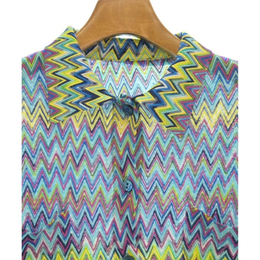 MISSONI - MISSONI カーディガン -(XL位) 水色x黄xピンク等(総柄 MISSONI - MISSONI カーディガン -(XL位) 水色x黄xピンク等(総柄