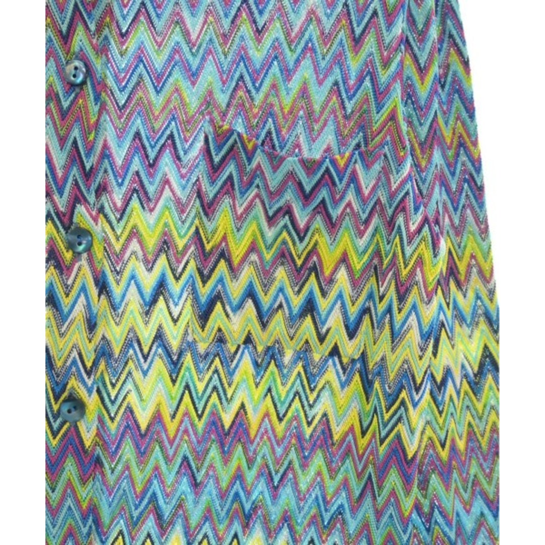 MISSONI - MISSONI カーディガン -(XL位) 水色x黄xピンク等(総柄 MISSONI - MISSONI カーディガン -(XL位) 水色x黄xピンク等(総柄