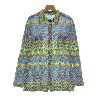 MISSONI - MISSONI カーディガン -(XL位) 水色x黄xピンク等(総柄 MISSONI - MISSONI カーディガン -(XL位) 水色x黄xピンク等(総柄