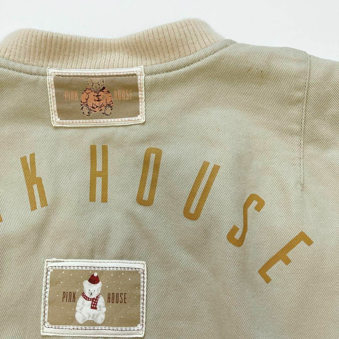 PINK HOUSE - ピンクハウス ブルゾン くま ワッペン ロゴ カーキ PINK HOUSE - ピンクハウス ブルゾン くま ワッペン ロゴ カーキ