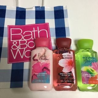 バスアンドボディーワークス(Bath & Body Works)のBath&BodyWarksローション&シャワージェルトラベルsize3個SET(ボディローション/ミルク)