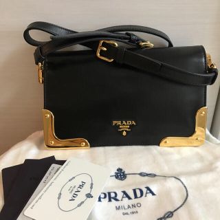 プラダ(PRADA)の美品プラダ BR3822カーフ ショルダーバッグ(トートバッグ)