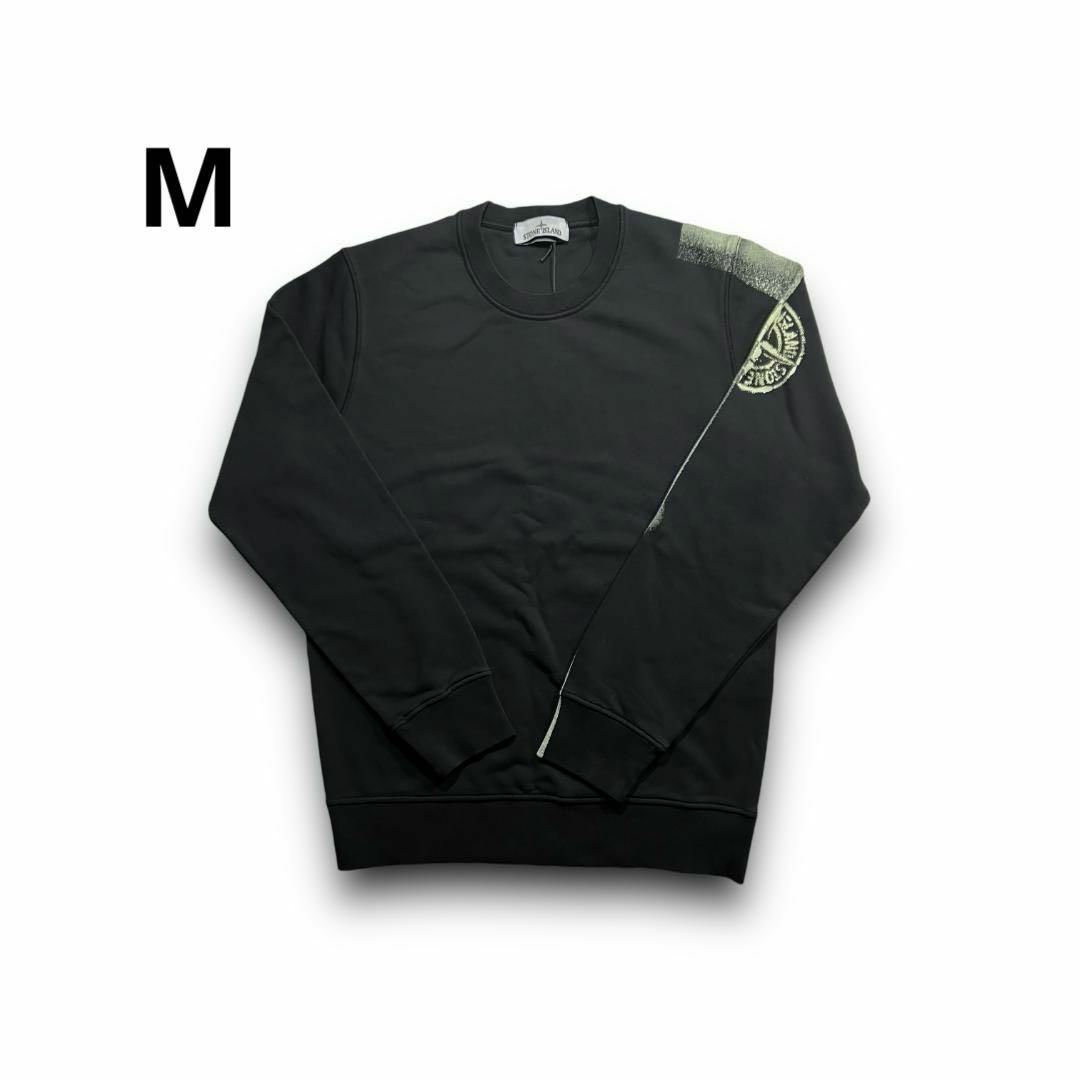 STONE ISLAND ロゴ スウェットシャツ ブラック M STONE ISLAND ロゴ スウェットシャツ ブラック M