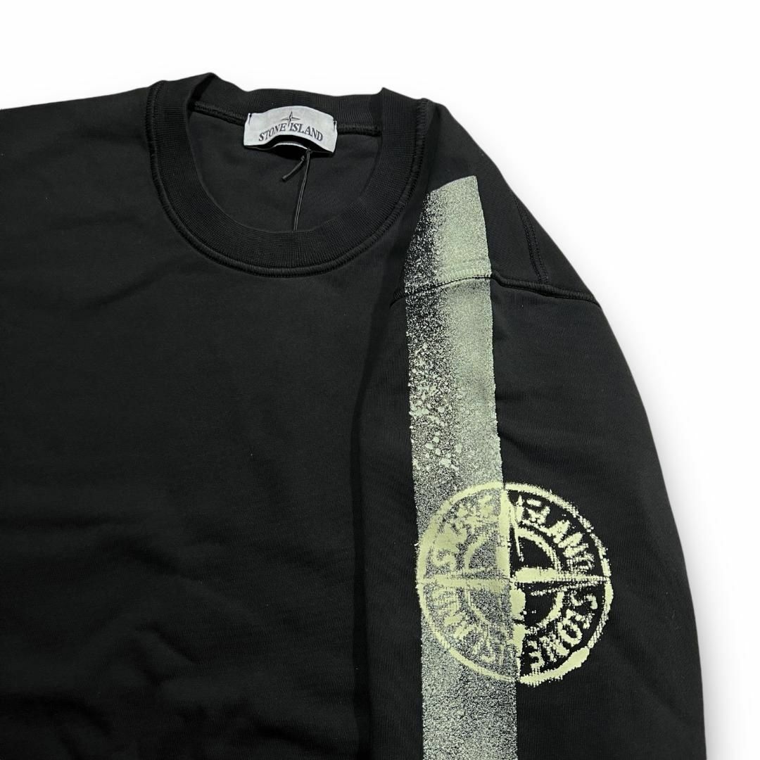 STONE ISLAND ロゴ スウェットシャツ ブラック M STONE ISLAND ロゴ スウェットシャツ ブラック M