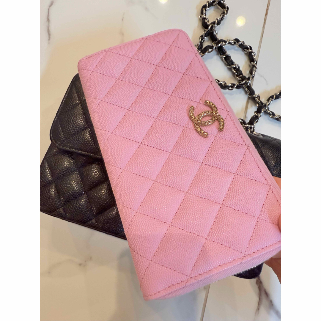 シャネルキャビアスキン長財布2023春夏ピンクCHANELマトラッセ シャネルキャビアスキン長財布2023春夏ピンクCHANELマトラッセ