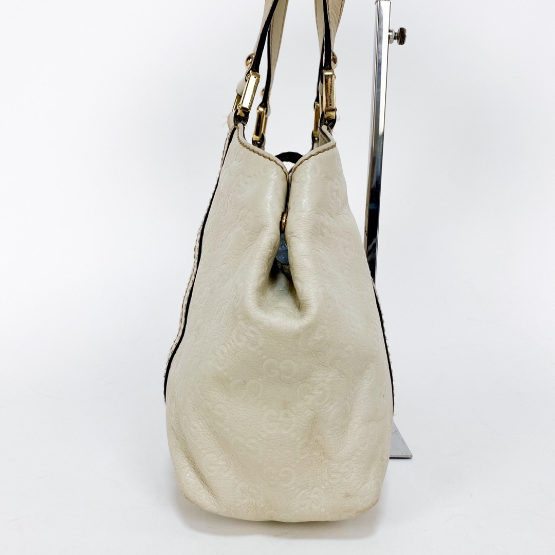 GUCCI グッチシマ トートバッグ レザー アイボリー 211937 GUCCI グッチシマ トートバッグ レザー アイボリー 211937