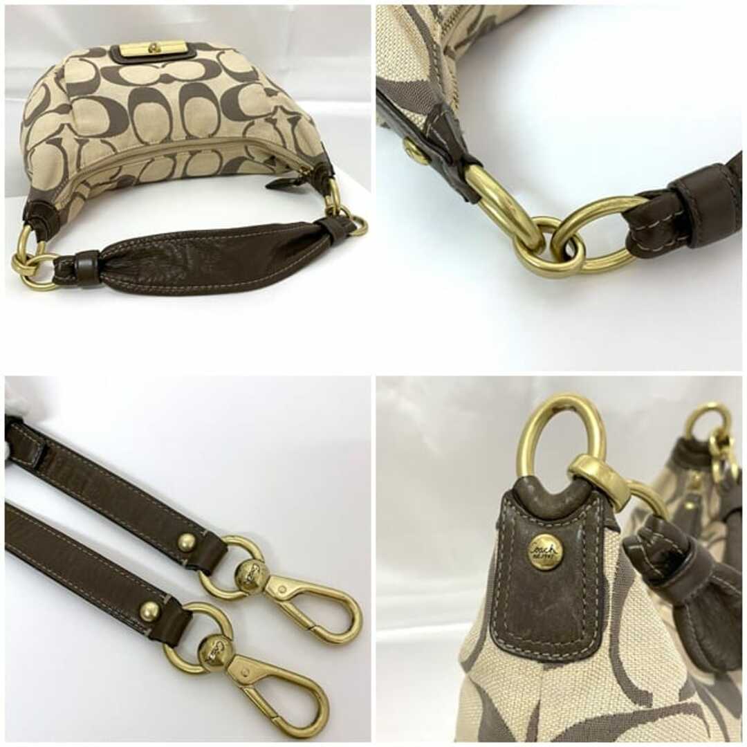 COACH - コーチ 2way ショルダーバッグ ベージュ ブラウン COACH - コーチ 2way ショルダーバッグ ベージュ ブラウン