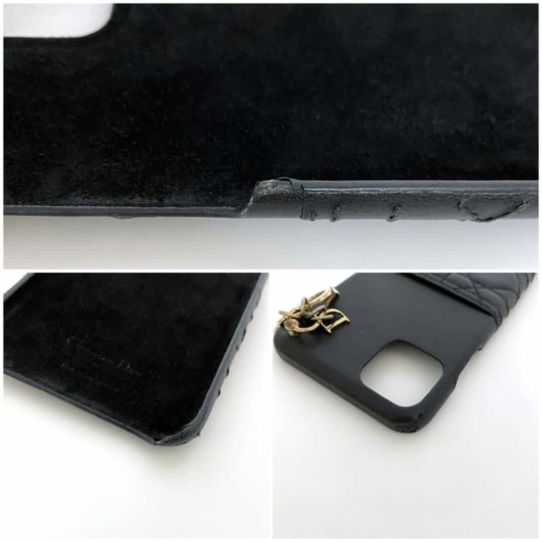 Christian Dior iPhoneケース グレー レザー キルティング