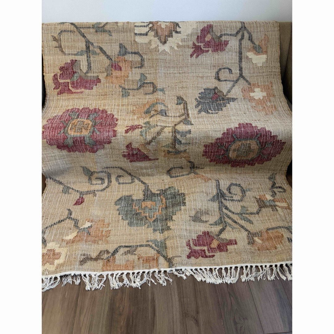 ZARA HOME - ZARA HOME ラグ ジュート 麻 花 フラワーの通販 by ZARA HOME - ZARA HOME ラグ ジュート 麻 花 フラワーの通販 by