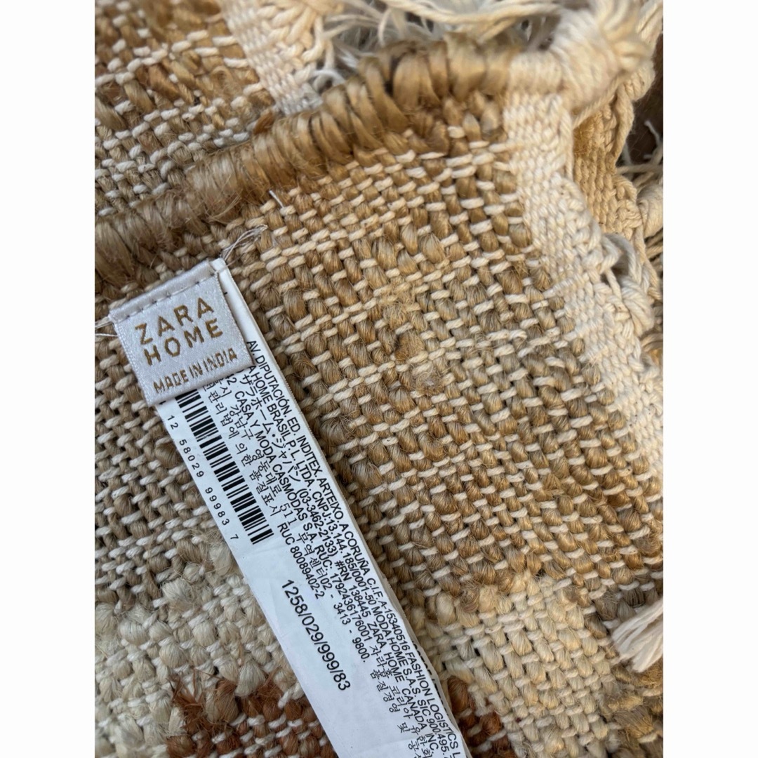ZARA HOME - ZARA HOME ラグ ジュート 麻 花 フラワーの通販 by ZARA HOME - ZARA HOME ラグ ジュート 麻 花 フラワーの通販 by