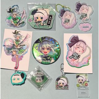 東方project　魂魄妖夢　缶バッジ　アクリルチャーム　ステッカー　セット(キーホルダー)