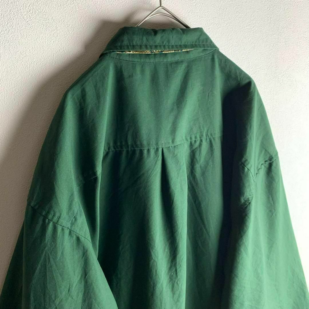 VINTAGE - 【ネクタイシャツ グリーン 緑 ペイズリー柄 レトロ VINTAGE - 【ネクタイシャツ グリーン 緑 ペイズリー柄 レトロ