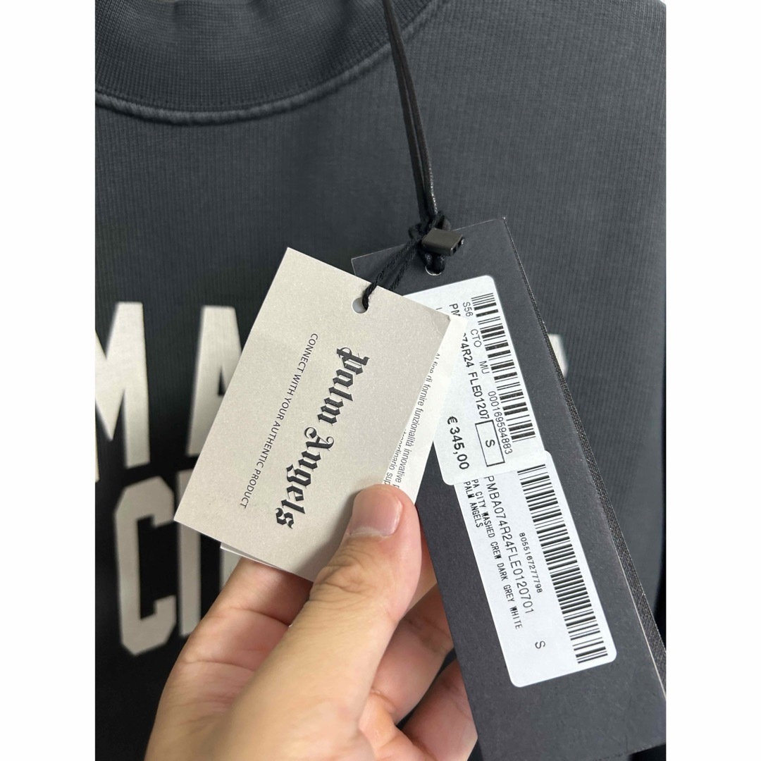 Palm Angels CITY トレーナー S グレー スウェット Palm Angels CITY トレーナー S グレー スウェット