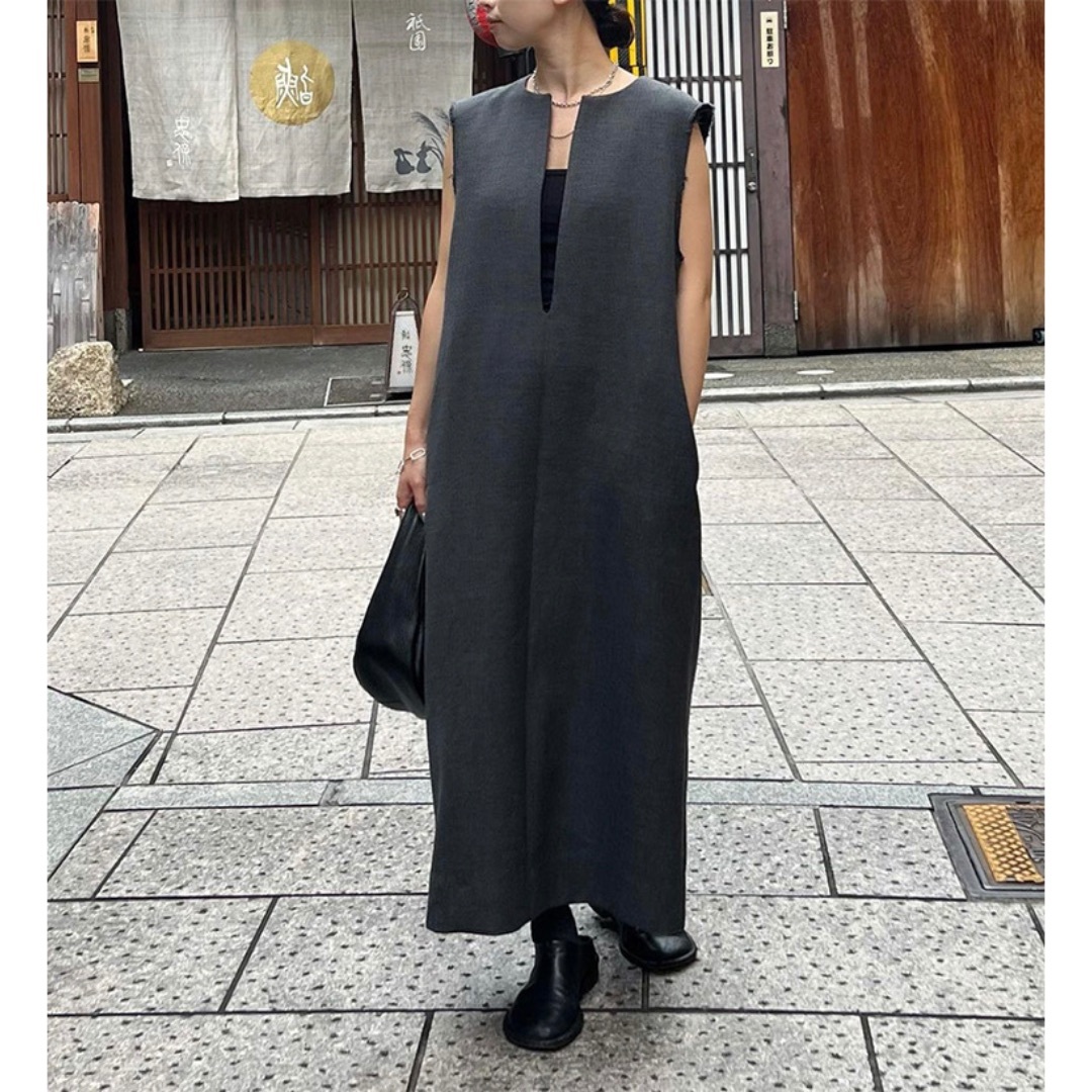 TODAYFUL double face wool keyneck dress ロングワンピース/マキシワンピース TODAYFUL double face wool keyneck dress ロングワンピース/マキシワンピース