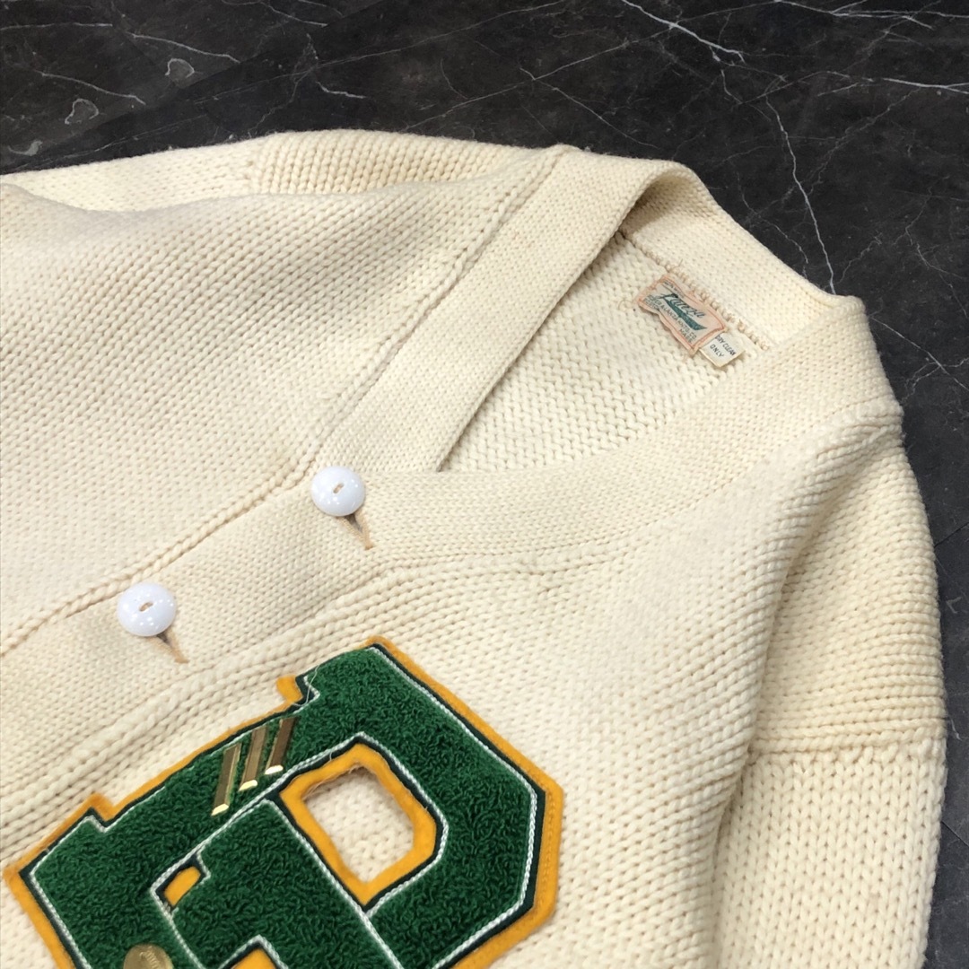 60's damage lettered cardigan カーディガン 60's damage lettered cardigan カーディガン