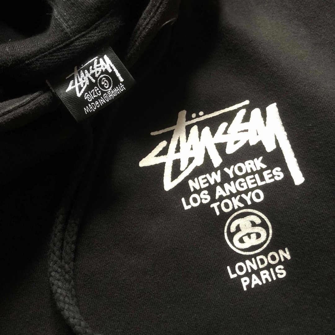 STUSSY - 激レア 黒タグ old stussy パーカー フーディー 両面 STUSSY - 激レア 黒タグ old stussy パーカー フーディー 両面