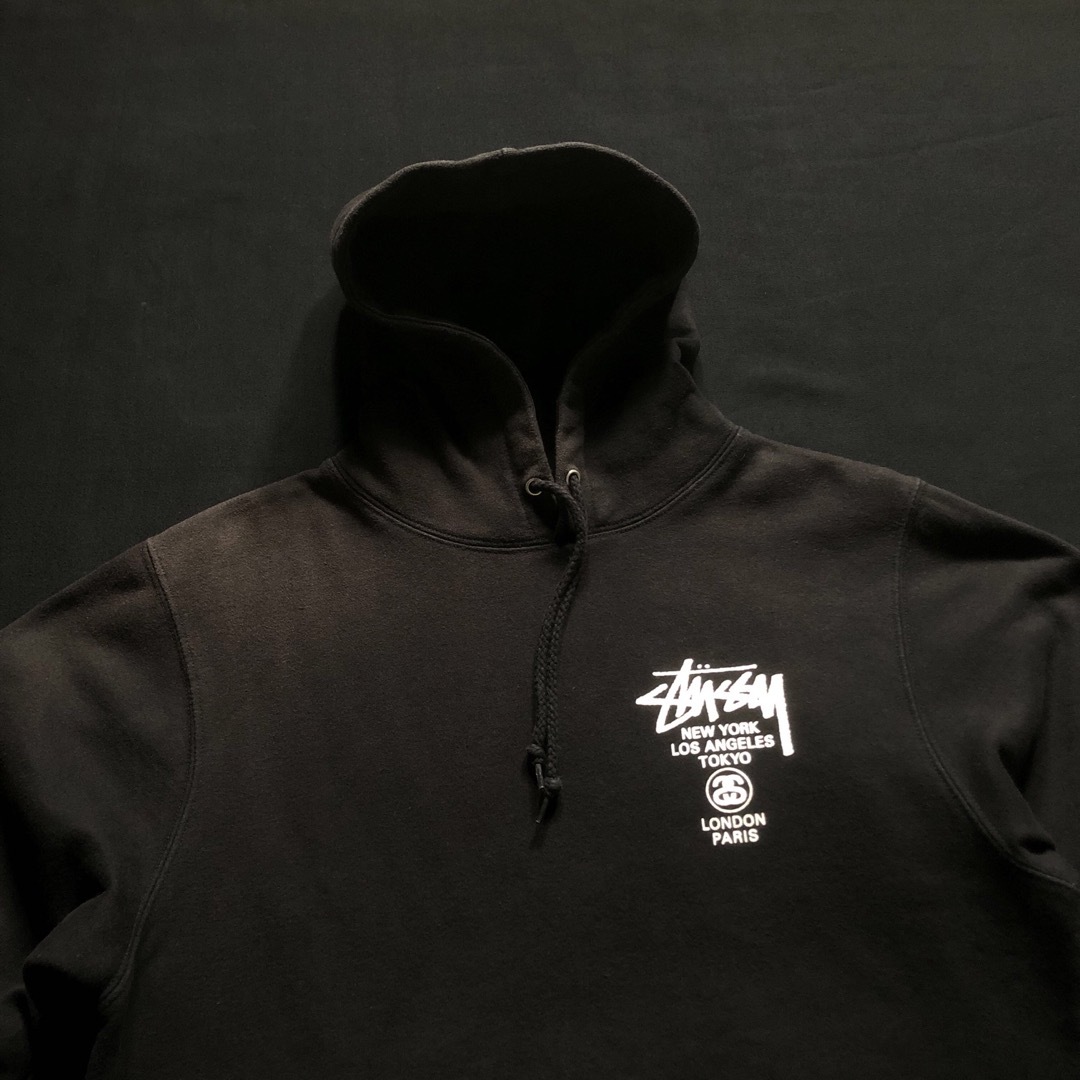 STUSSY - 激レア 黒タグ old stussy パーカー フーディー 両面 STUSSY - 激レア 黒タグ old stussy パーカー フーディー 両面