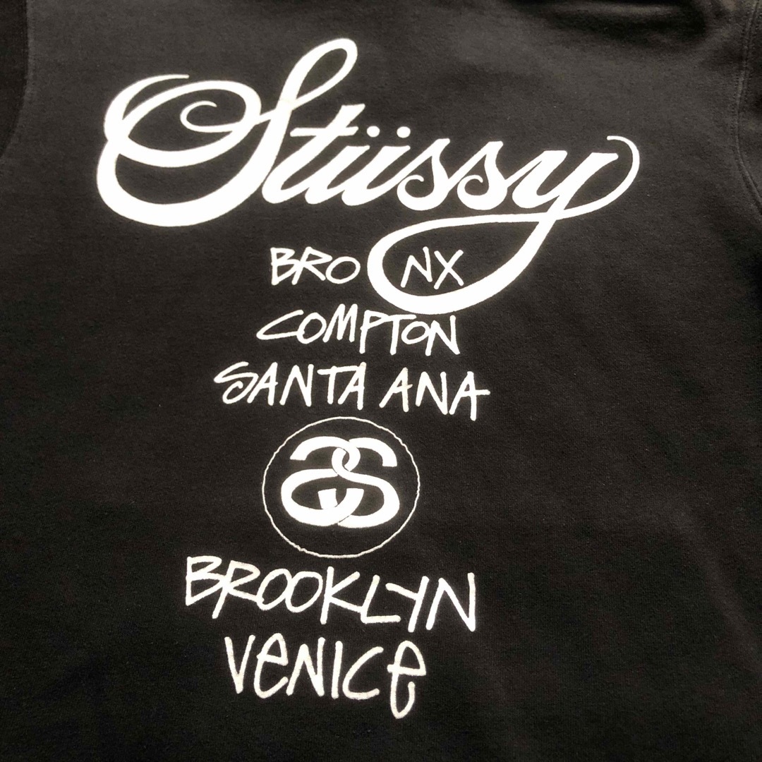 STUSSY - 激レア 黒タグ old stussy パーカー フーディー 両面 STUSSY - 激レア 黒タグ old stussy パーカー フーディー 両面