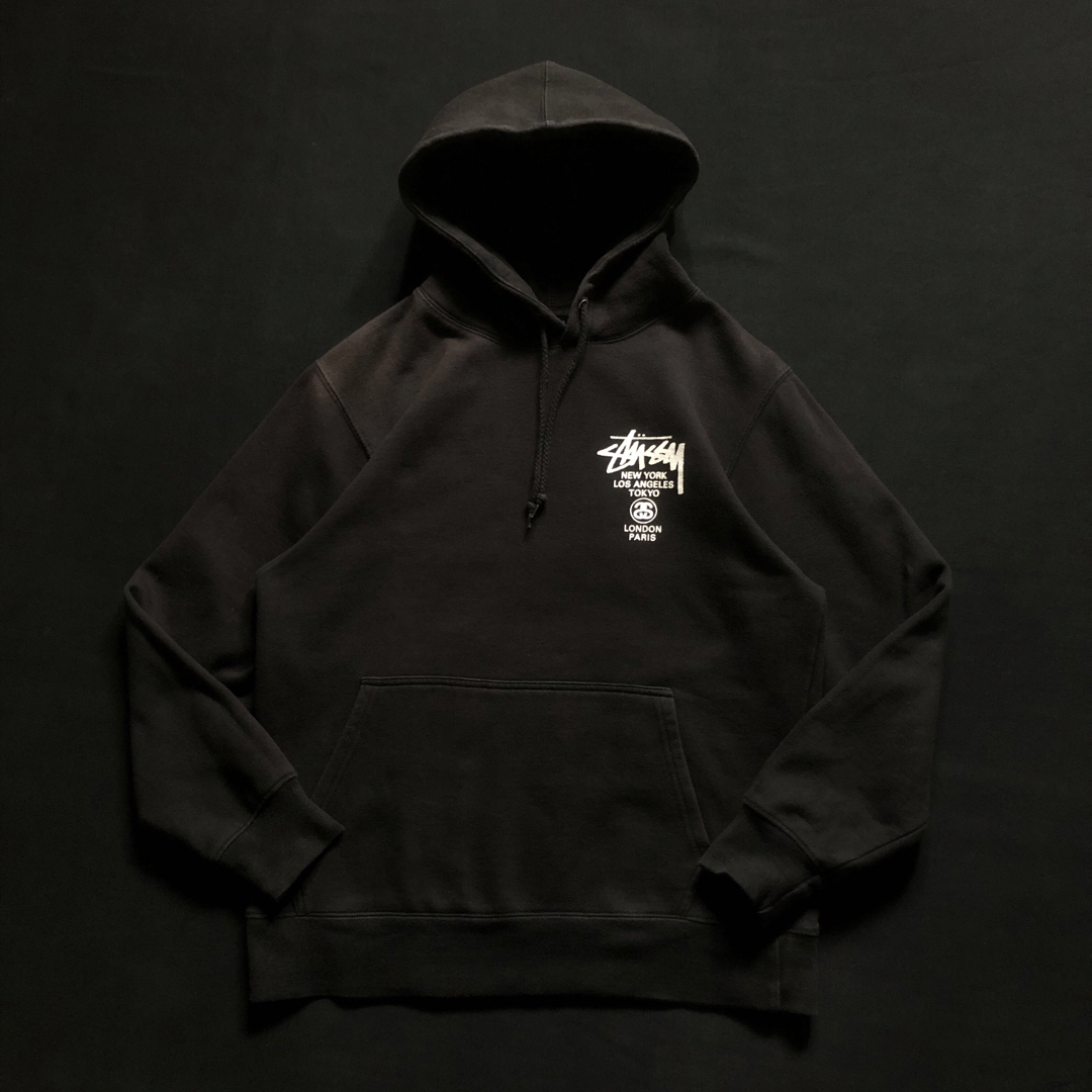 STUSSY - 激レア 黒タグ old stussy パーカー フーディー 両面 STUSSY - 激レア 黒タグ old stussy パーカー フーディー 両面