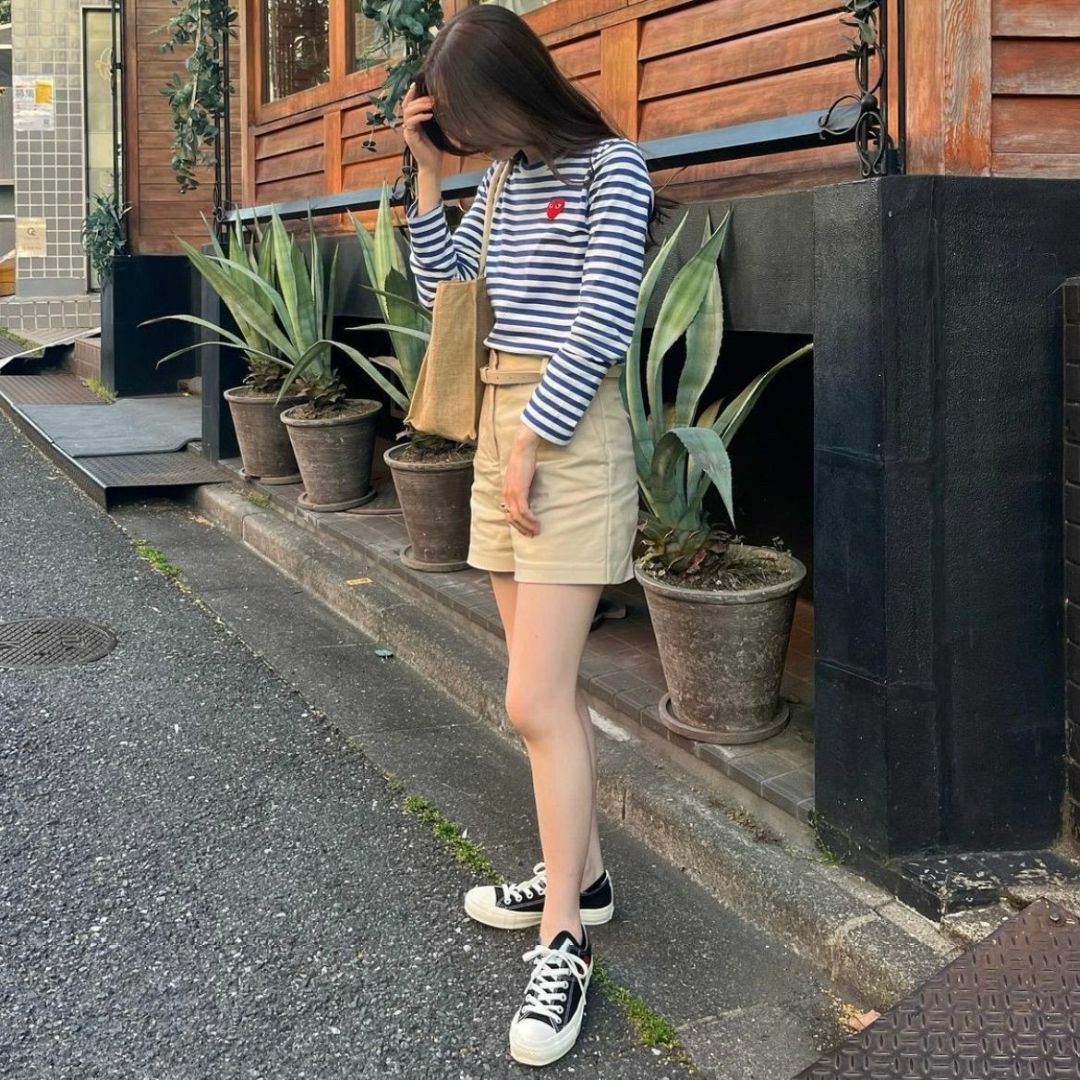 COMME des GARCONS - PLAY COMME des GARCONS ロンT ボーダー 青 COMME des GARCONS - PLAY COMME des GARCONS ロンT ボーダー 青