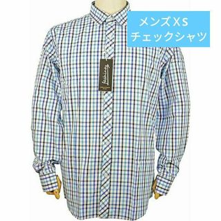 メンズ XS チェック 長袖 カジュアル シャツ(シャツ)