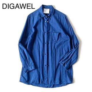 ディガウェル(DIGAWEL)の【DIGAWEL】ロングシャツ　ブルー　サイズ2(シャツ)