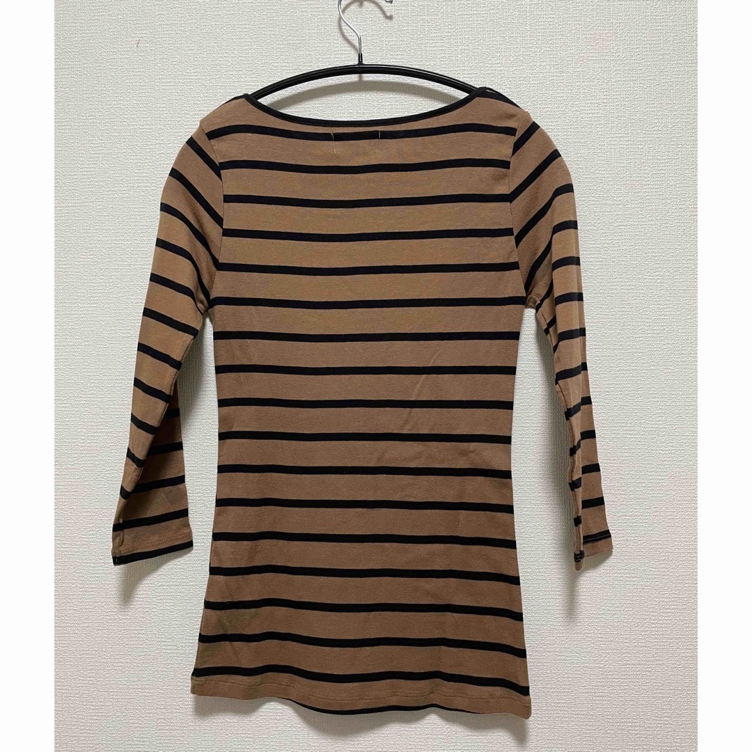 ZARA - ZARA オーガニックコットン 七分袖 ボーダー カットソー ZARA - ZARA オーガニックコットン 七分袖 ボーダー カットソー