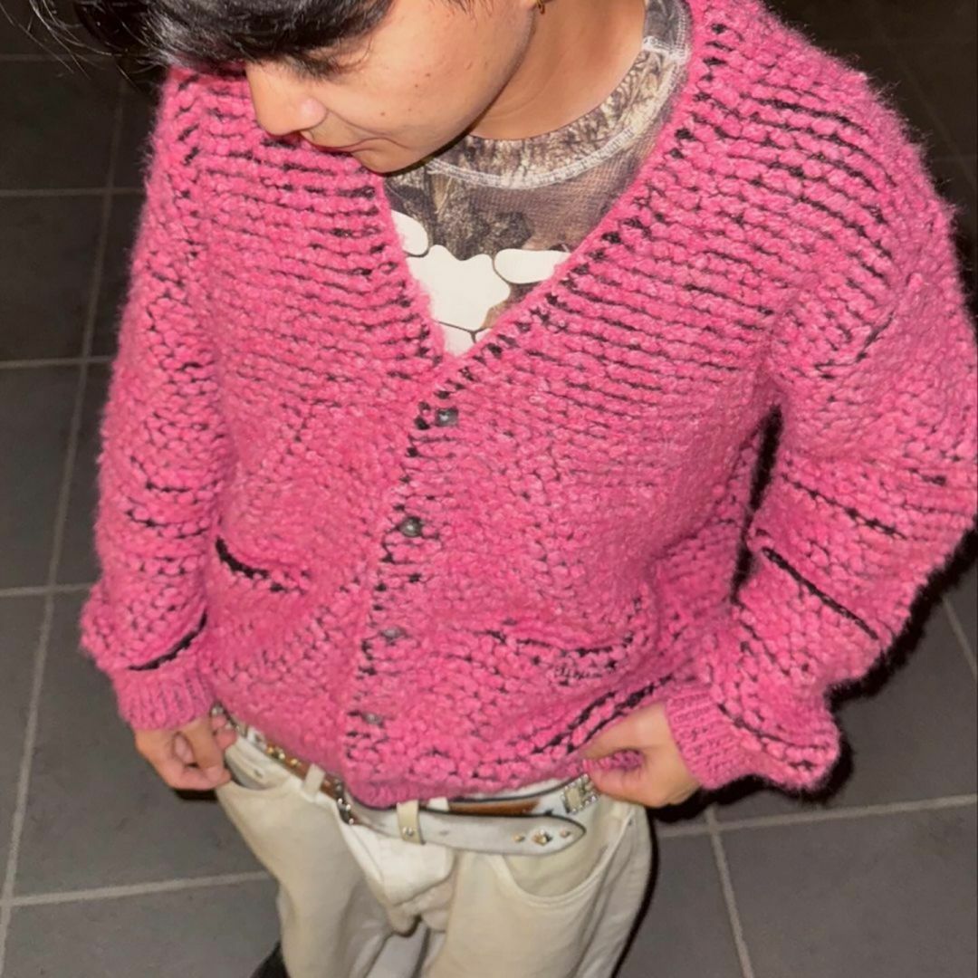 Supreme - Supreme Textured Knotted Cardigan Pinkの通販 by Supreme - Supreme Textured Knotted Cardigan Pinkの通販 by