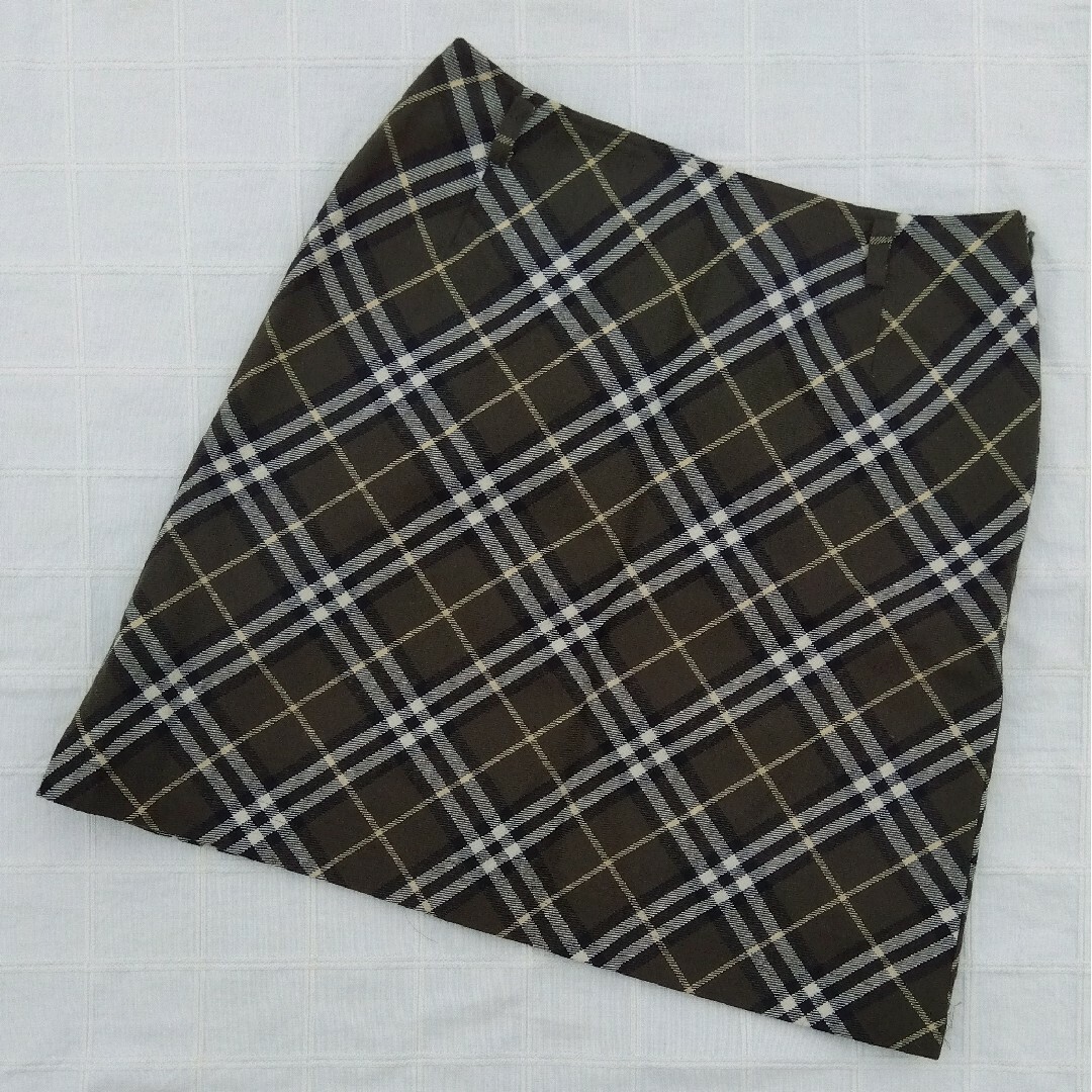 BURBERRY BLUE LABEL - 36　BURBERRY BLUE LABEL　ダークグリーンのチェックスカート
