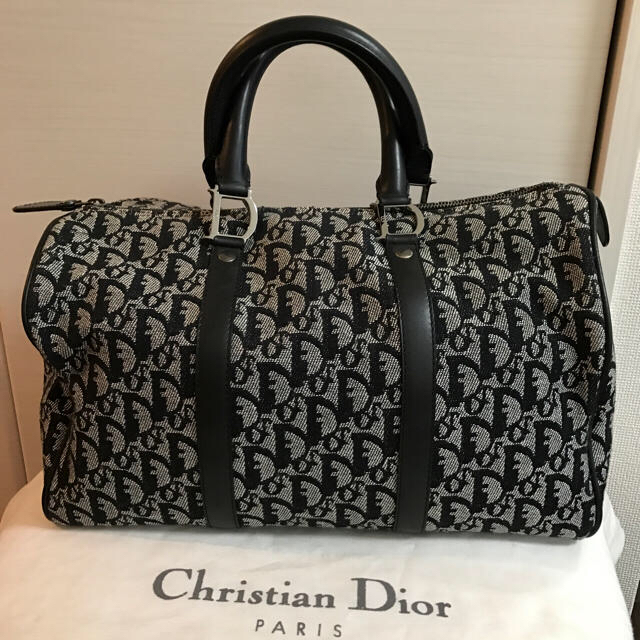 極美品クリスチャンディオール トロッター柄 ボストンバッグ-