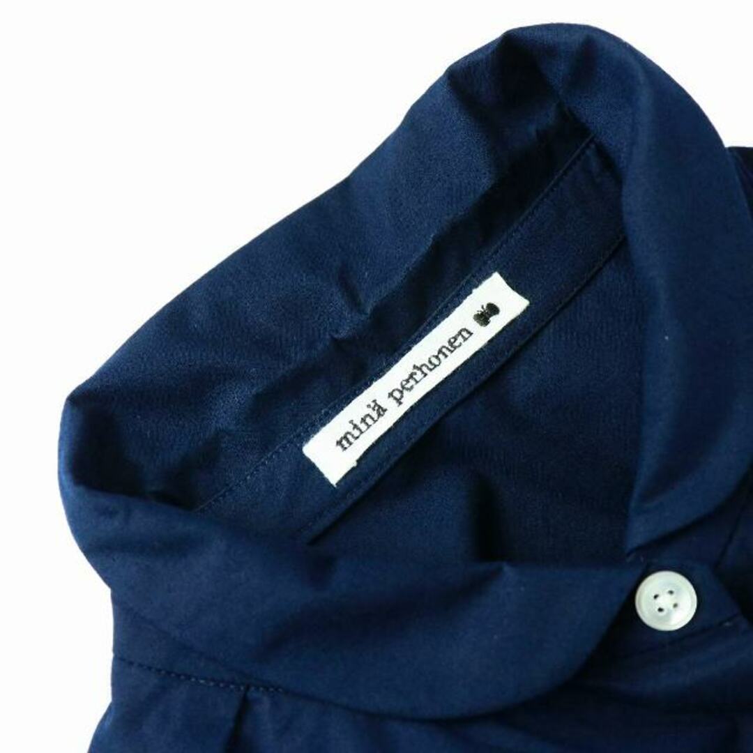 ミナペルホネン konzert 丸襟シャツ ブラウス 長袖 刺繍 40 L