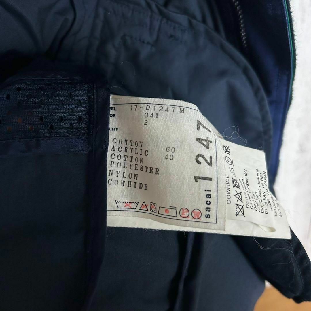 超希少】サカイ☆異素材切り替えジャケット ドッキングデザイン 超希少】サカイ☆異素材切り替えジャケット ドッキングデザイン