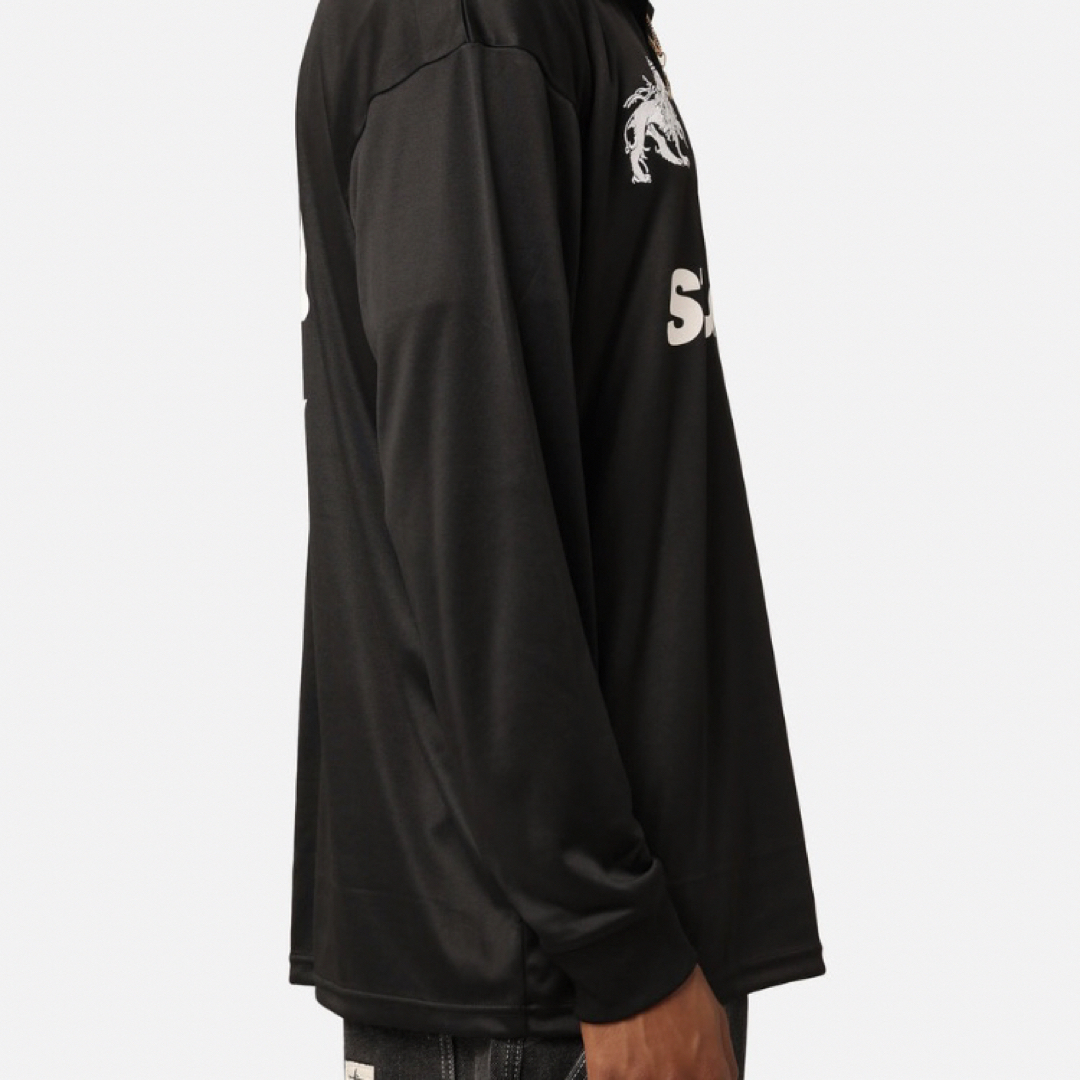 M 黒 STUSSY ステューシー フットボール ポロ シャツ ロンT 長袖 M 黒 STUSSY ステューシー フットボール ポロ シャツ ロンT 長袖